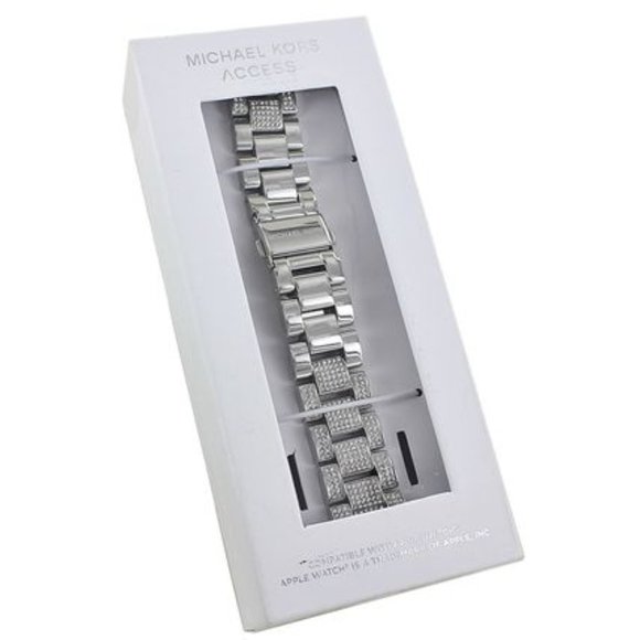 MICHAEL KORS Pavé Silver-Tone Strap For Apple Watch - Picture 5 of 8